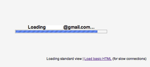Um link para carregar a versão em HTML básico do Gmail quando os usuários estiverem com conexões lentas