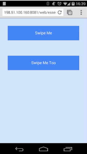 ตัวอย่าง GIF ของการแตะเอกสาร