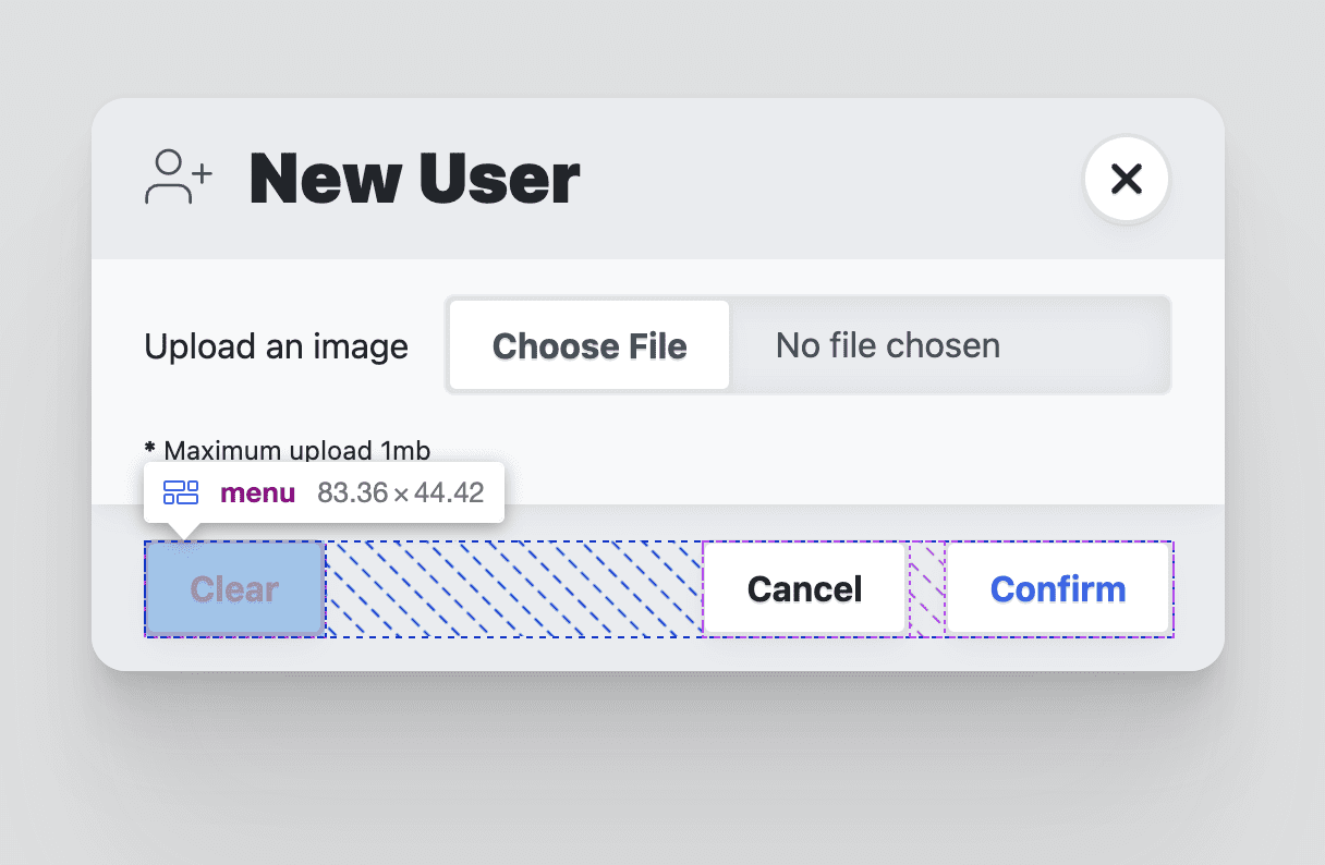 フッター メニュー要素に Flexbox 情報を重ねて表示する Chrome Devtools のスクリーンショット。