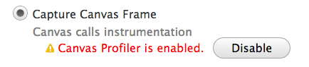 Canvas Profiler aktivieren