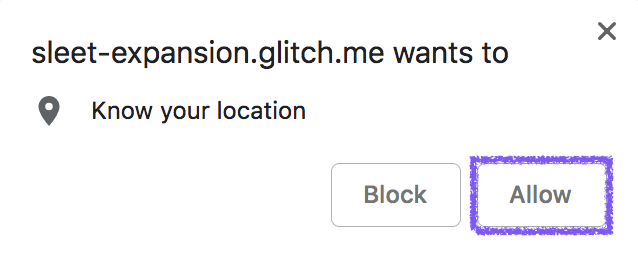 Es el mensaje que se muestra para permitir el permiso de ubicación.