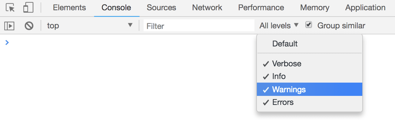 Filtre "Avertissements"
