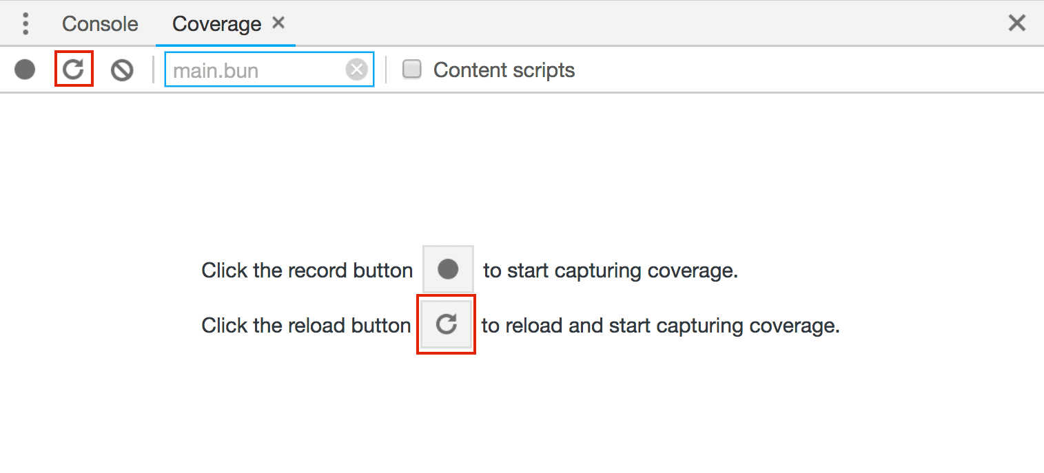Ricarica l'app con la copertura del codice