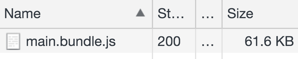 Bundle size with dynamic compression