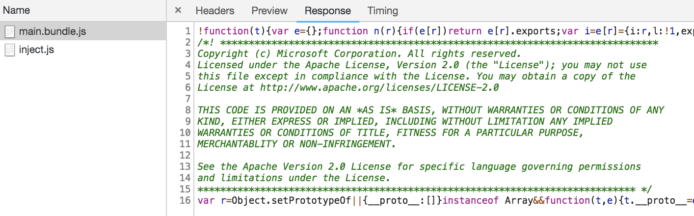Respuesta comprimida