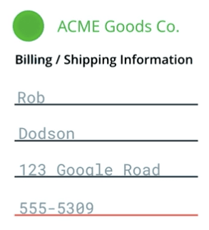 A image of an input form with an incorrect phone number highlighted only with a red color.