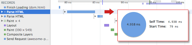 Tracing DOM construction in DevTools