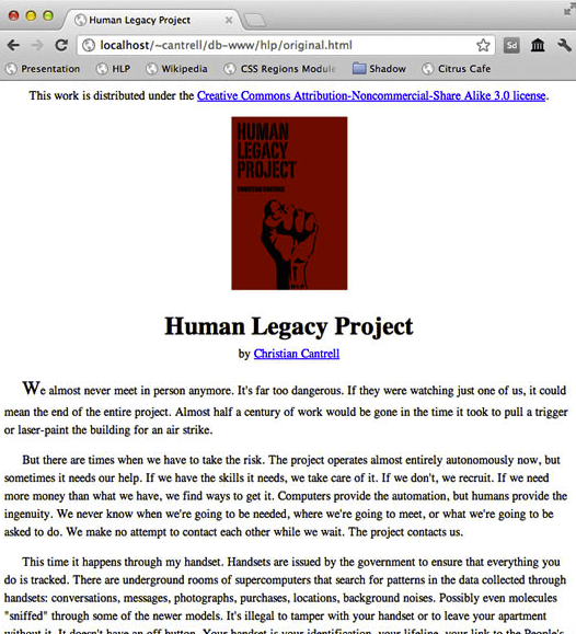 Beispiel für ein unstilisiertes menschliches Legacy-Projekt