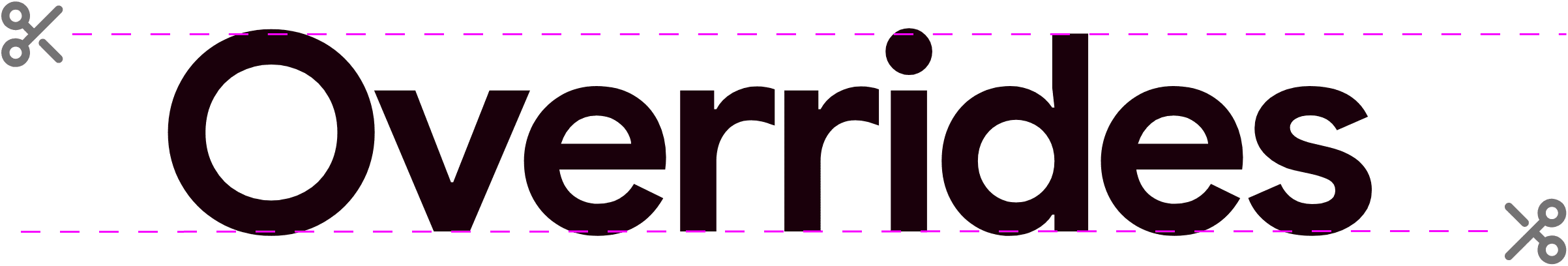 ciseaux au-dessus et souffler sur les remplacements de mots, en montrant les zones que les fonctionnalités peuvent couper