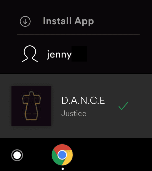 Botão &quot;Instalar app&quot; fornecido no PWA do Spotify