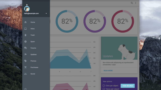 Wysuwany panel poza ekranem może przejąć fokus.