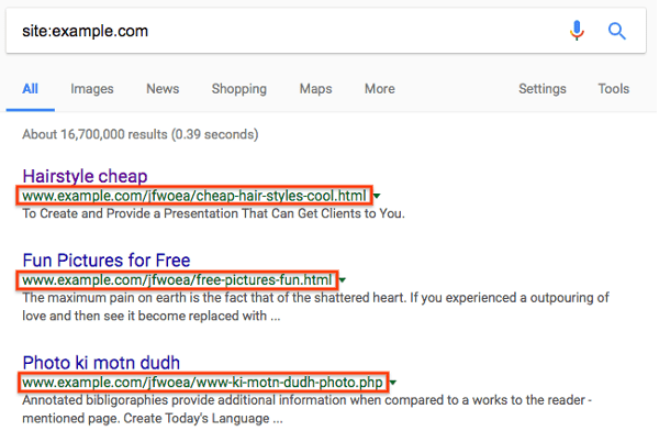 Search Network में दिखने वाले विज्ञापन
  परिणाम दिखाई देते हैं जिनमें इस हैक के पेज दिखाए जाते हैं.