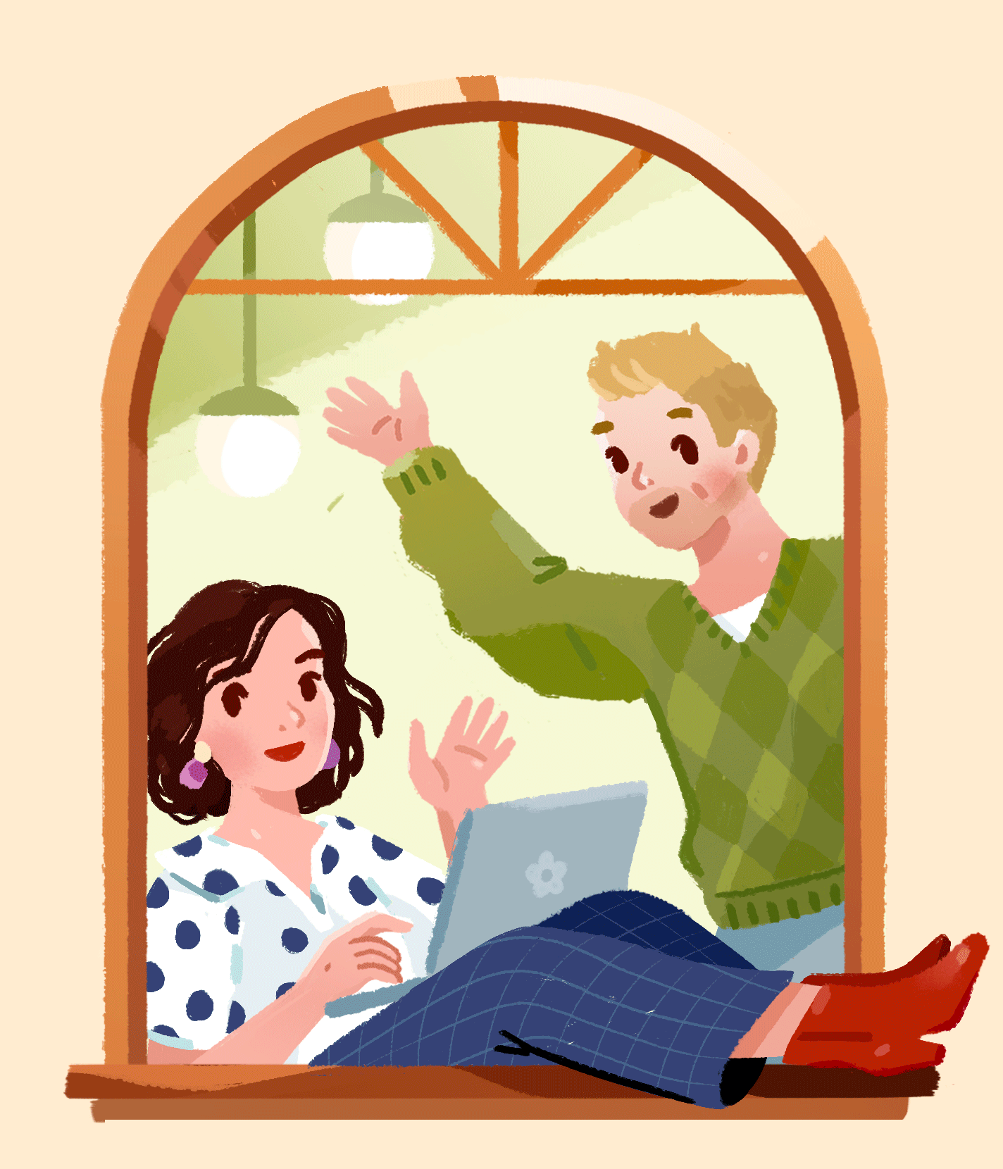 Animation montrant la fenêtre pour le premier jour.