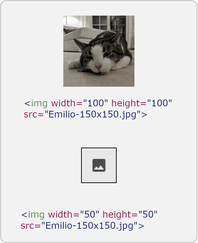 When the image is too large for the container.