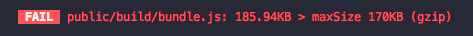 bundlesize CLI テストに失敗しています