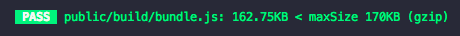 CLI-Test für Bundle-Größe bestanden