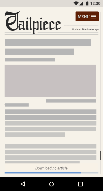 Exemple de mise en page en squelette.