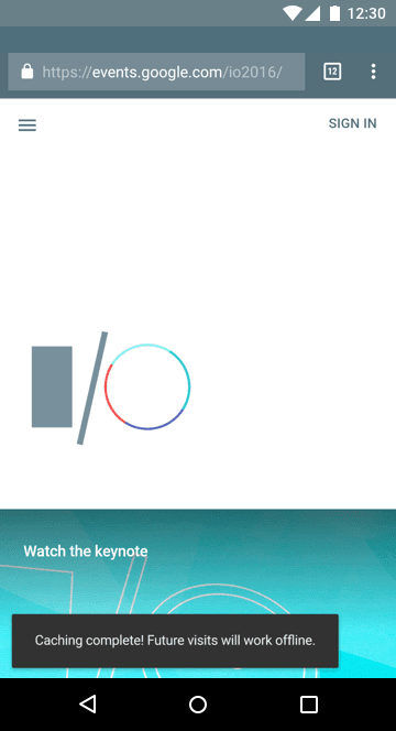 L'app I/O è offline.