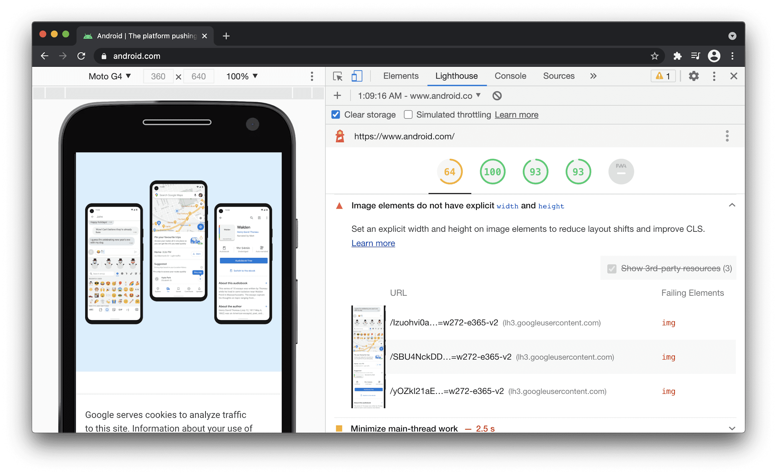 Audit for image elements without explicit width and height