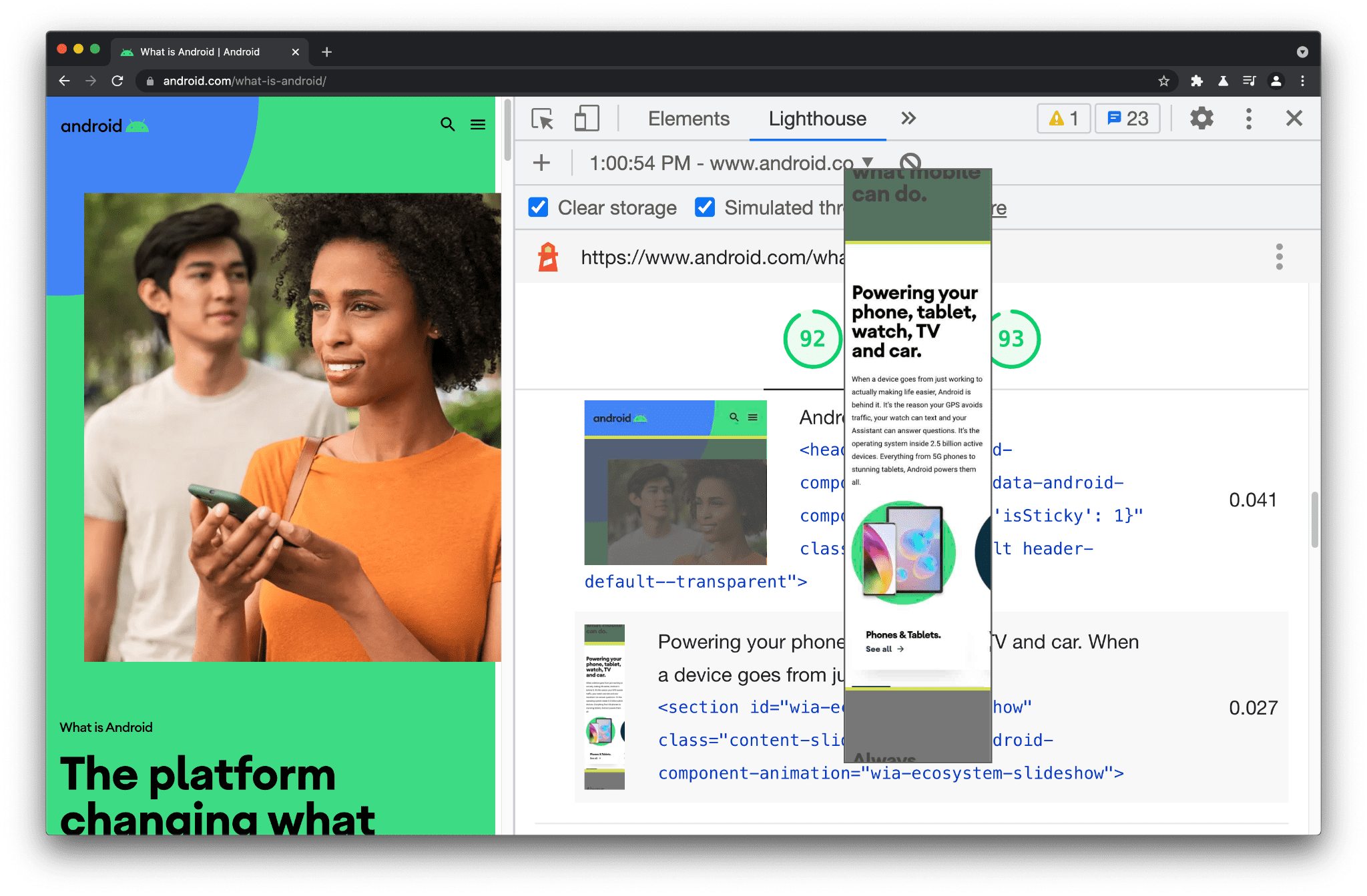 Wenn Sie auf einen Element-Screenshot klicken, wird es maximiert.