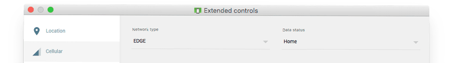 Paramètres d'Android Emulator