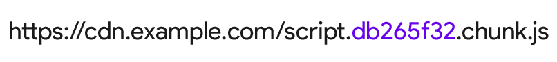 A url of a script with the version name.