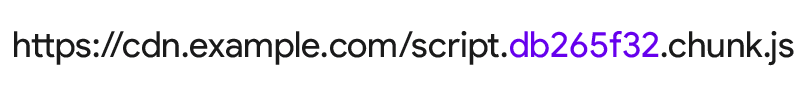 Un URL di uno script con il nome della versione.