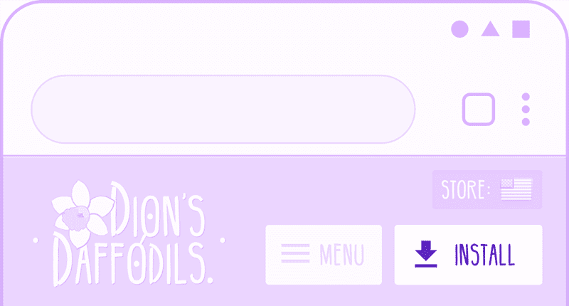 Tombol penginstalan kustom di header