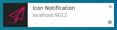 Notification with icon in Chrome on Linux.