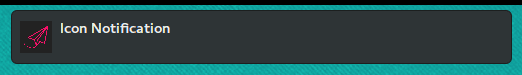 Linux'ta Firefox'ta simge içeren bildirim.