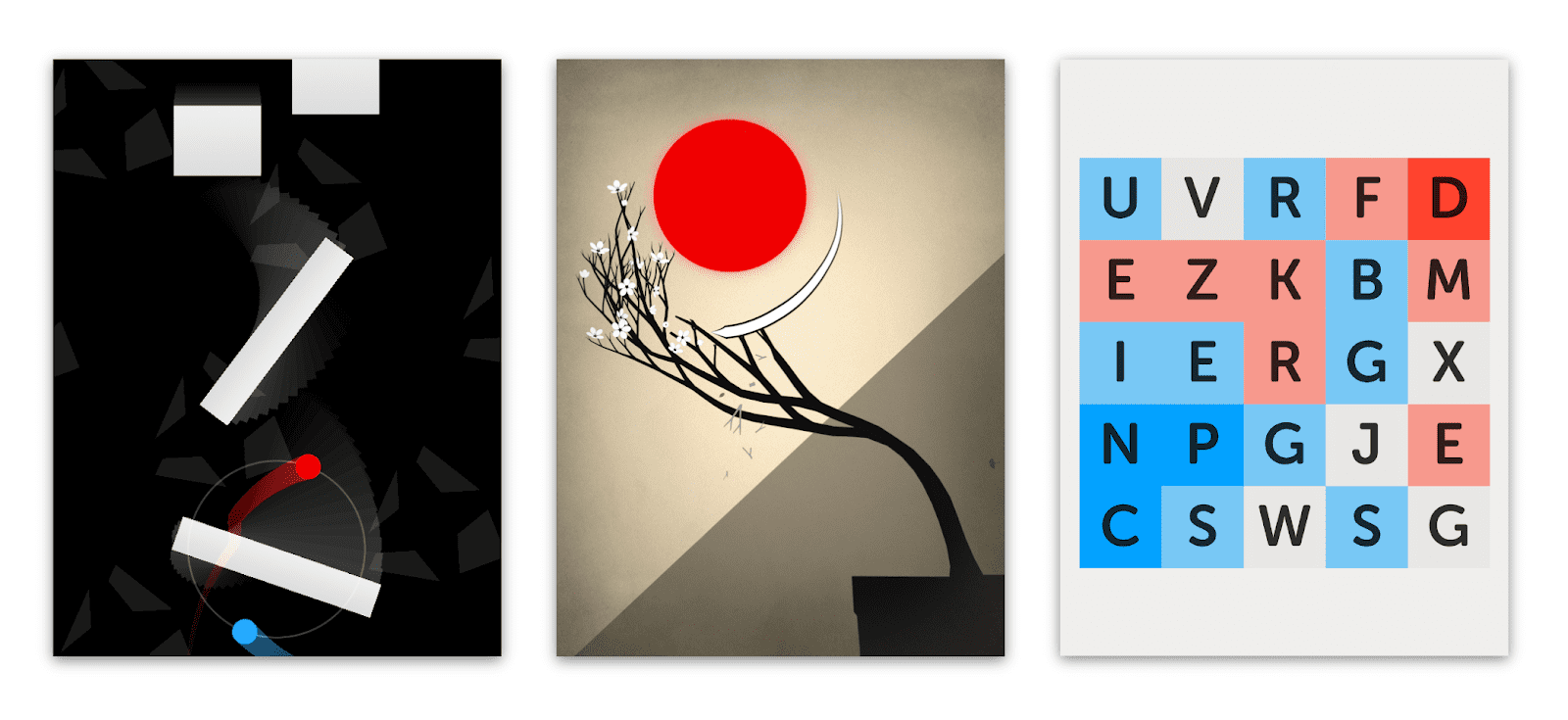 三款採用極簡藝術風格的遊戲。