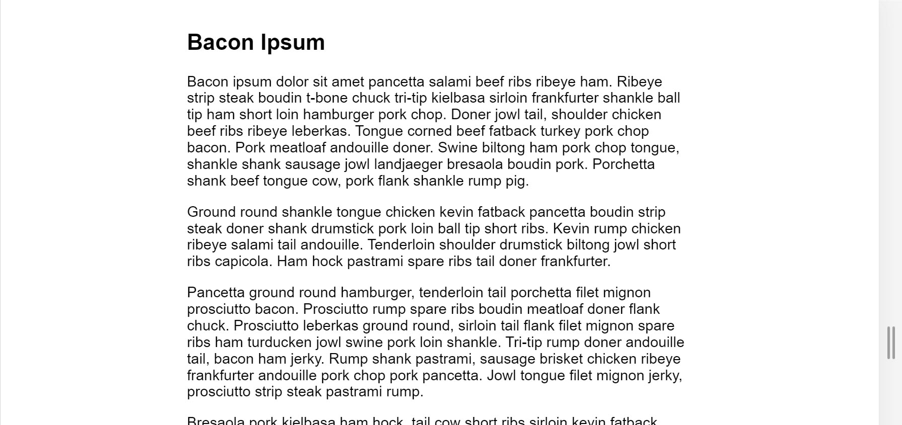 Halaman teks di browser desktop