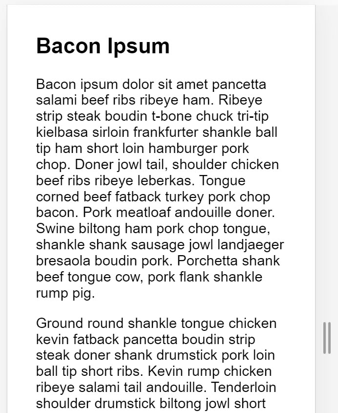 A page of text on a mobile device