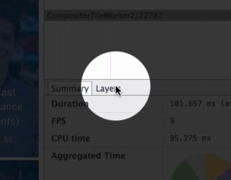 Schaltfläche „Layer-Tab“ in den Chrome-Entwicklertools