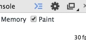 Chrome DevTools में पेन्ट प्रोफ़ाइलर के लिए टॉगल.