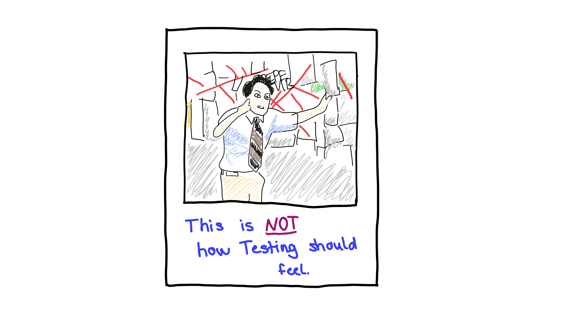 Don't make tests complex, they shouldn't feel this way.