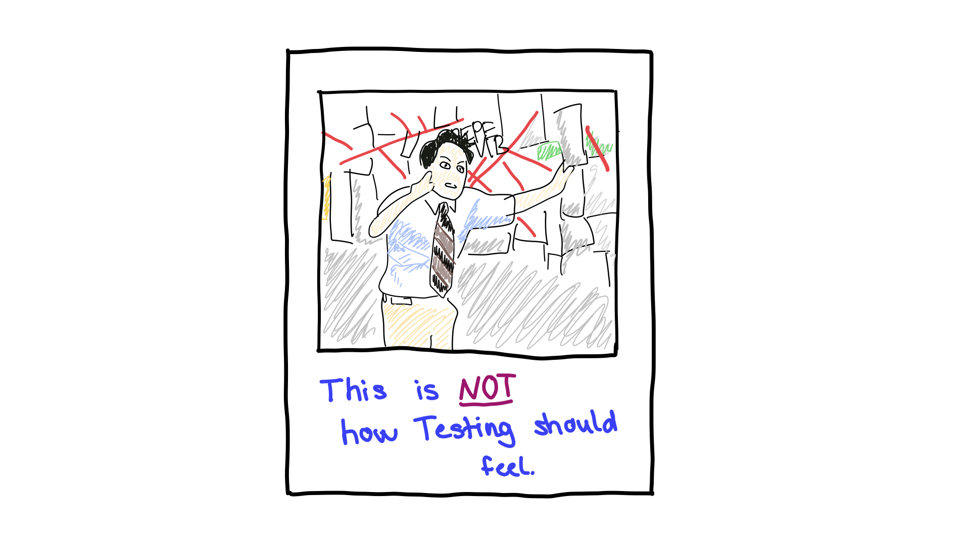 テストを複雑にしないでください。ユーザーがそのように感じてはいけません。