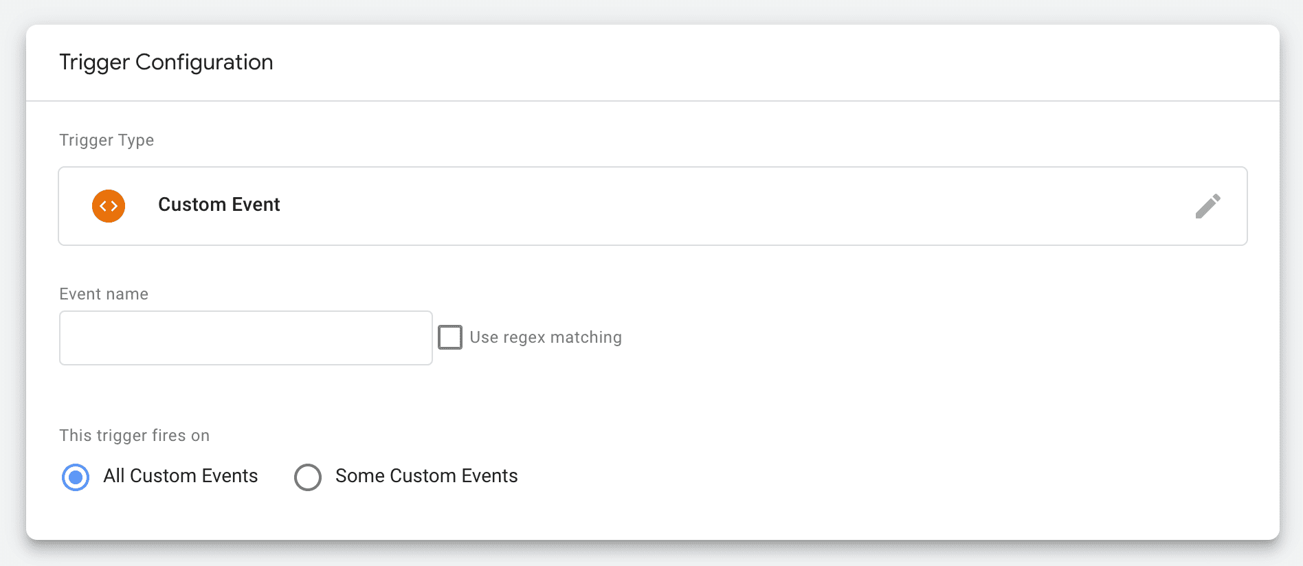Google Etiket Yöneticisi'nde özel etkinlik tetikleyicisi