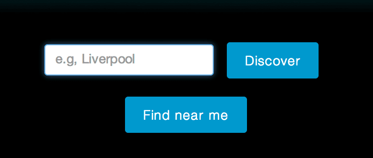 A form with a find near me button.