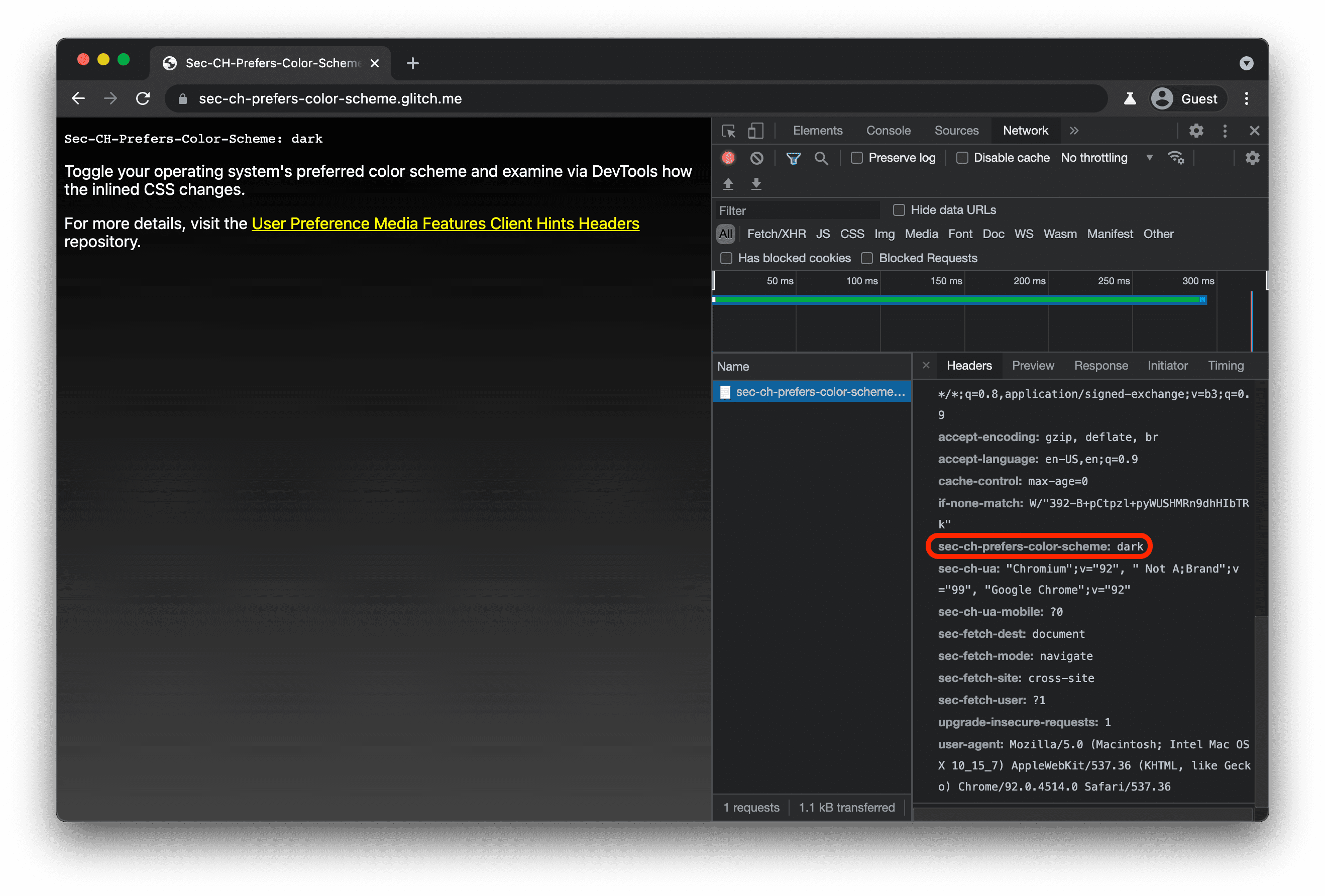 Sec-CH-Prefers-Color-Scheme: dark