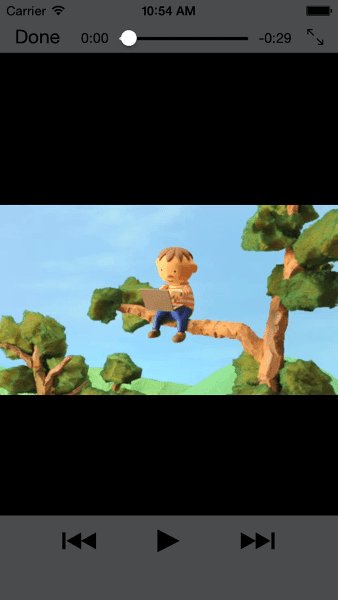 Screenshot eines Videos, das in Safari auf einem iPhone im Hochformat wiedergegeben wird