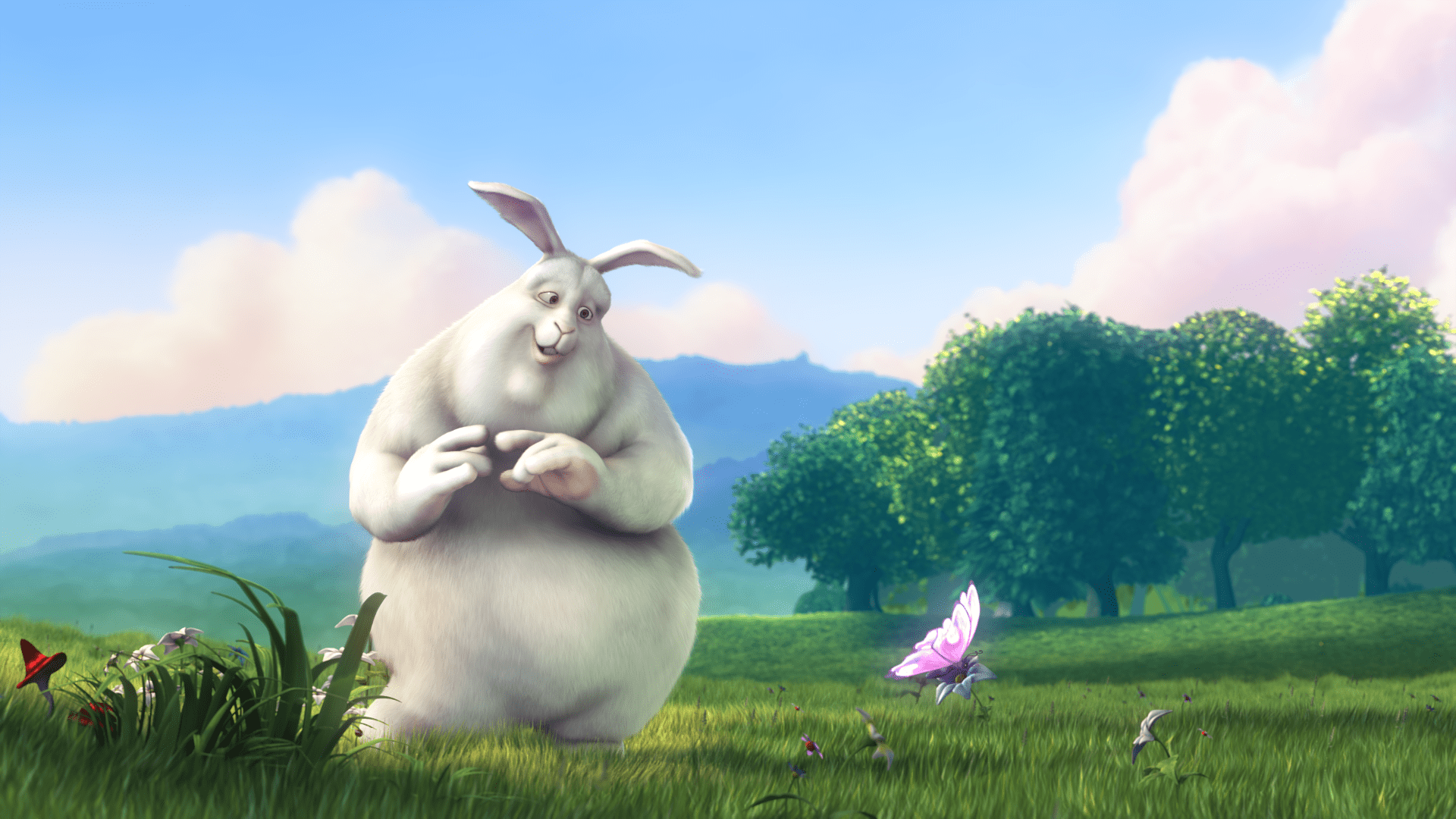 Obraz z filmu o króliczkach.
