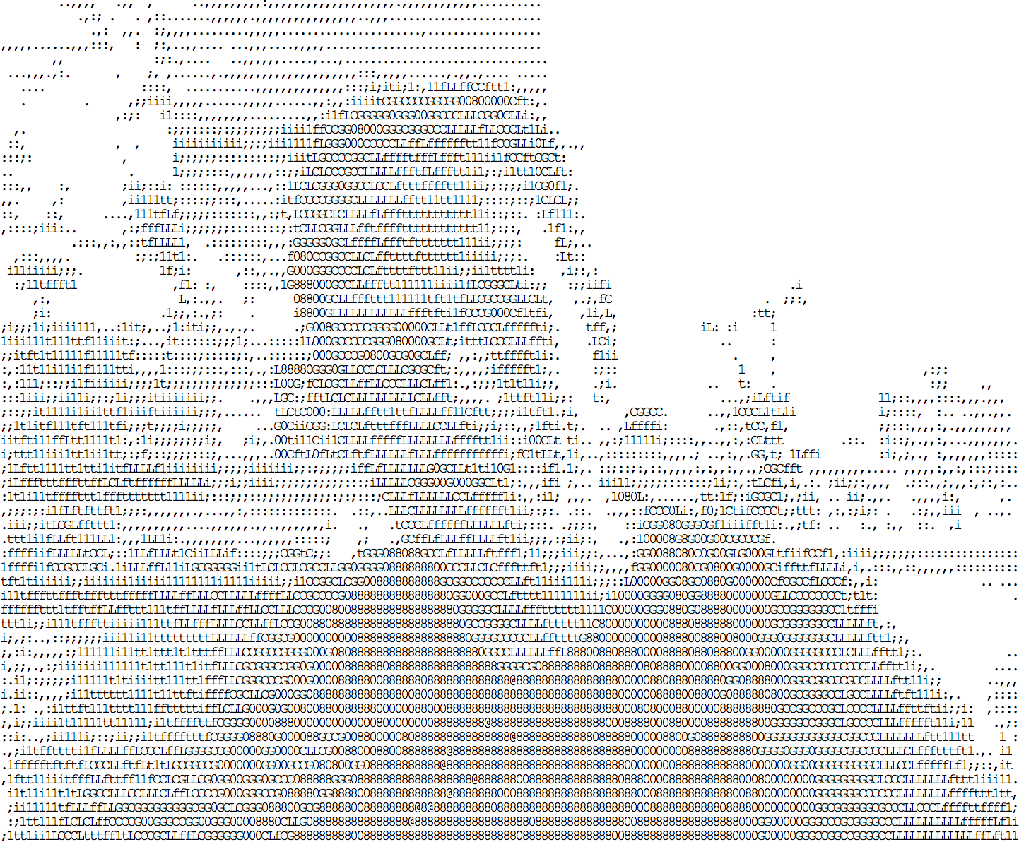 idevelop.ro/ascii-camera से जनरेट की गई ASCII इमेज