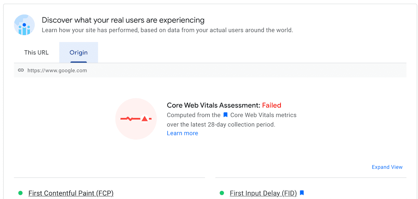 新版 PageSpeed Insights 重新整理作業的來源摘要。