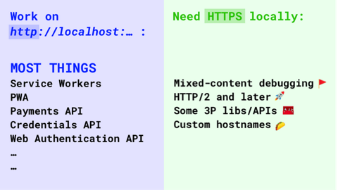 When to use HTTPS for local development | Articles | web.dev