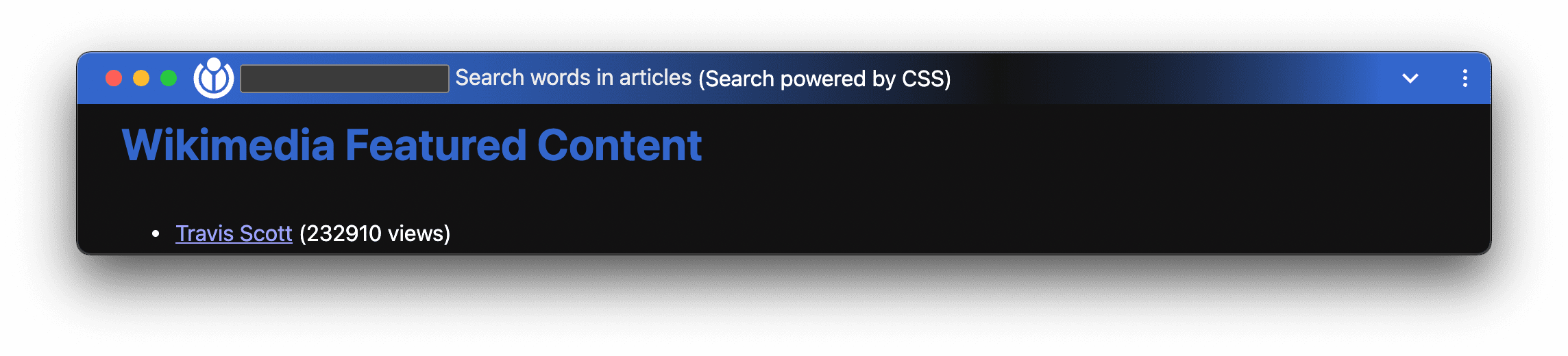 应用窗口，标题栏中包含搜索栏。