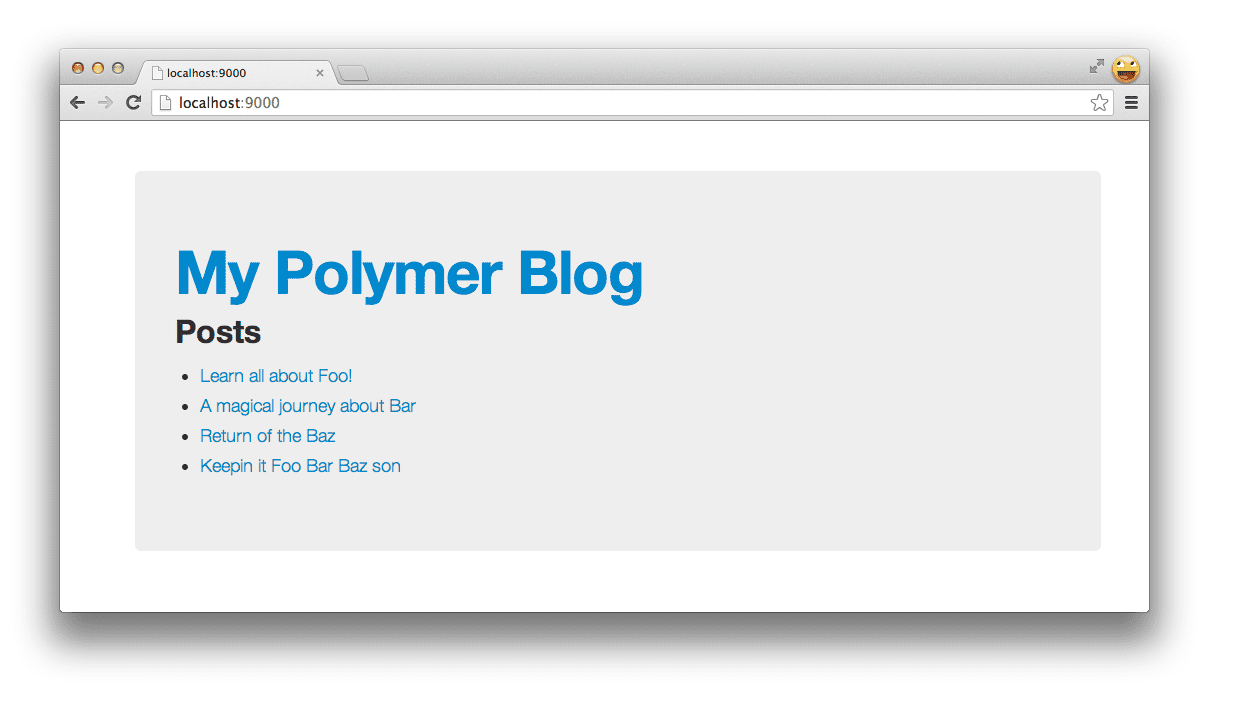 Aplikacja Polymer