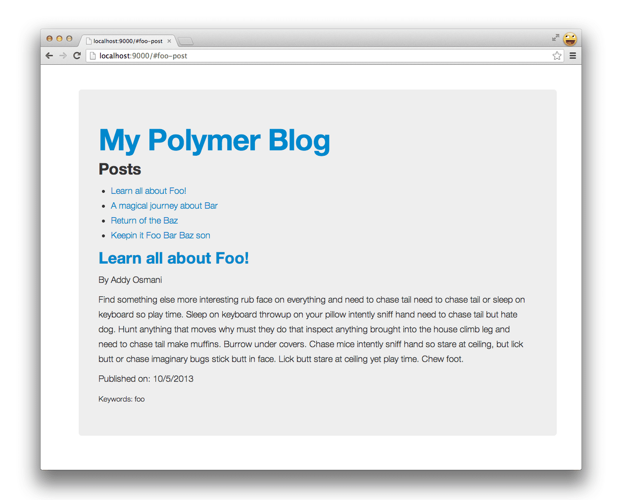 Polymer アプリ