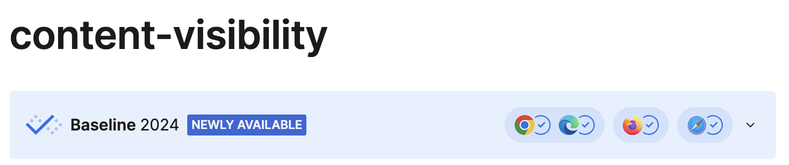 Nouveau logo avec tous les navigateurs indiquant qu'ils sont compatibles avec une fonctionnalité.