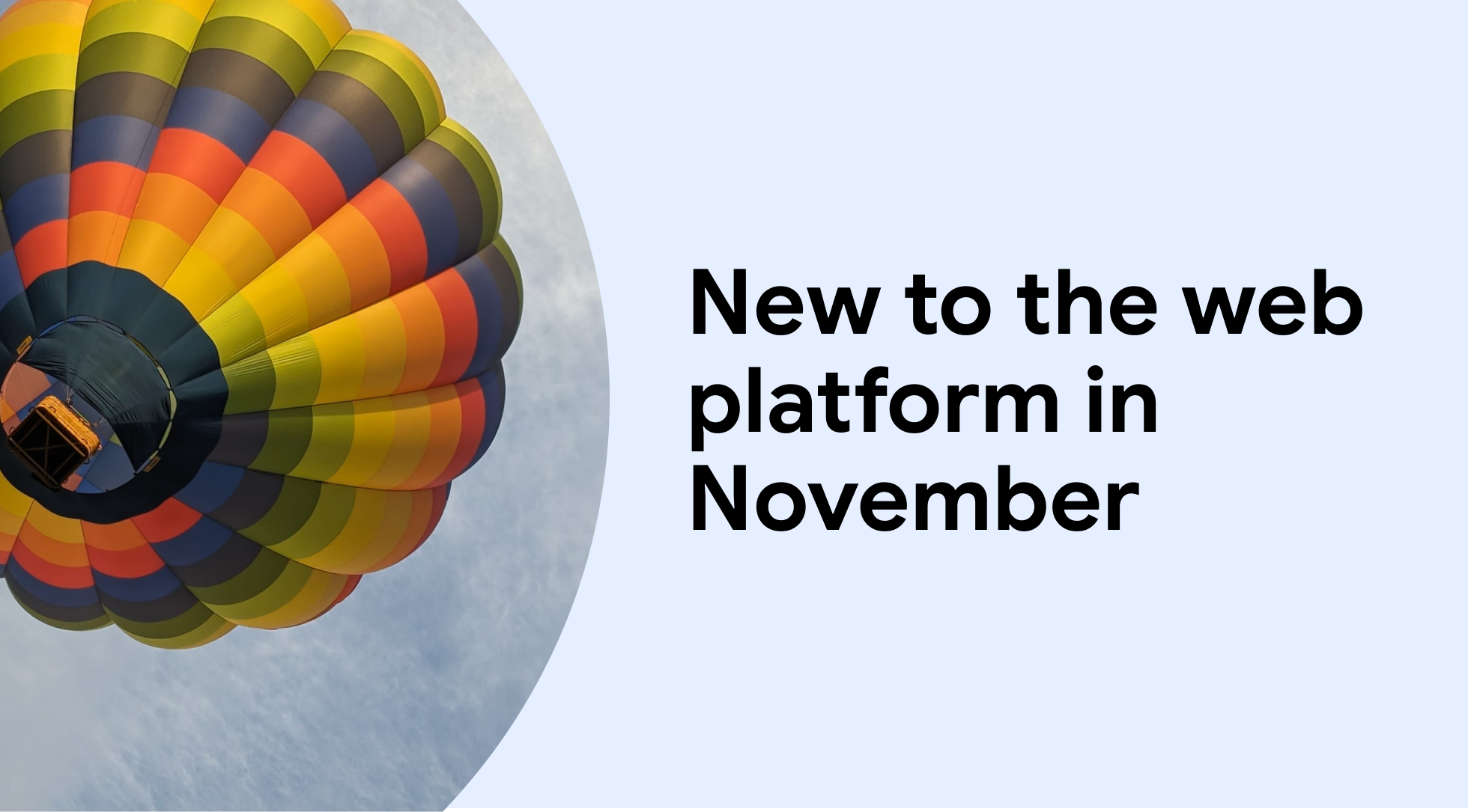 New to the web platform in November